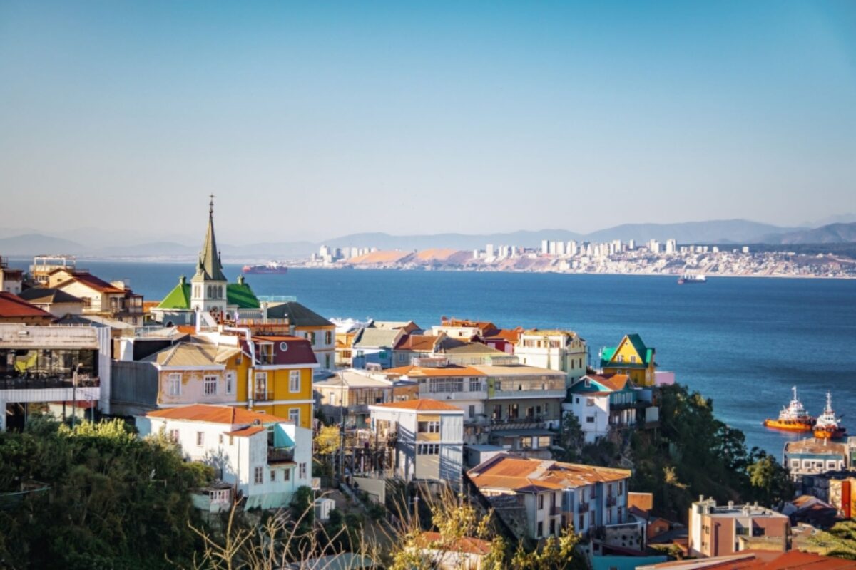 Embark at Valparaíso and sail south