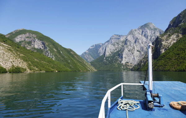 Take a ferry ride through the Accursed Mountains