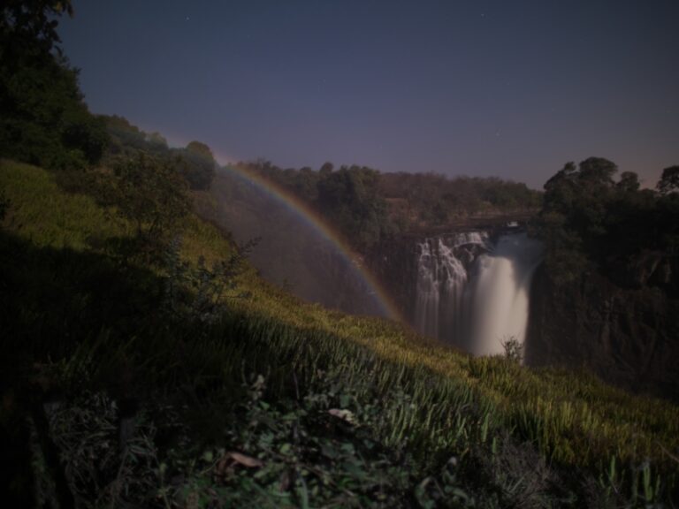 See a lunar rainbow at Victoria Falls