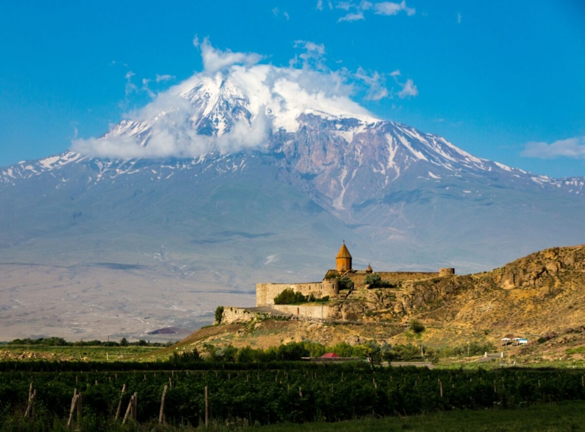 Armenia Tatev Monsastery Mt Aratat background