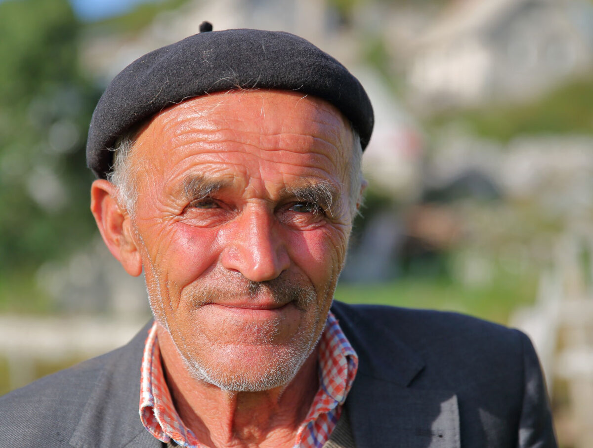 Bosnia lukomir elderly man landscape