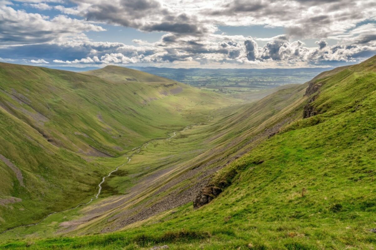England Cumbria Way North Pennine landscape at the High Cup Nick
