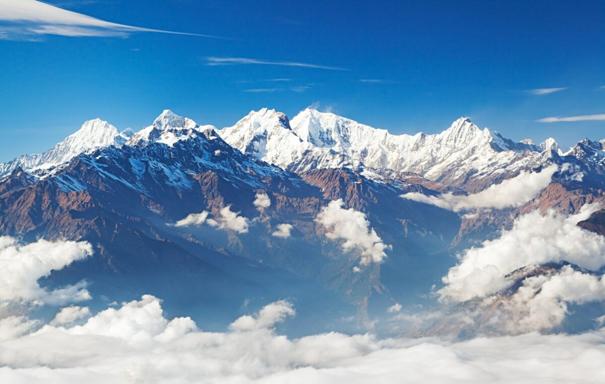 Ganesh Himal and Manaslu Himal mountain range Himalayas Langtang Nepal