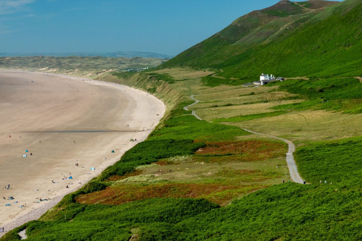 Gower coast path Wales UK