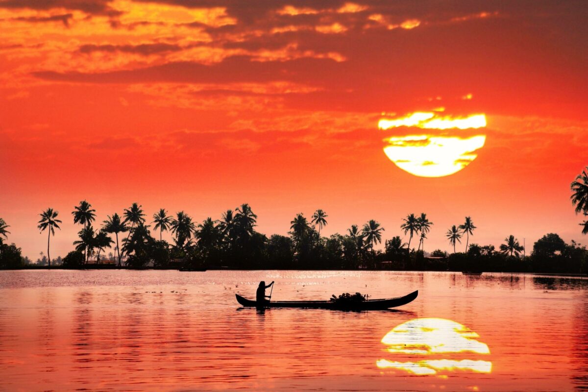 India Kerala sunset