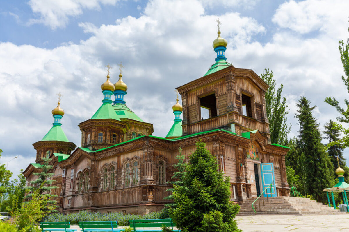 Kyrgyzstan Orthodox church of the Holy Trinity in the city of Karakol Issyk Kul region