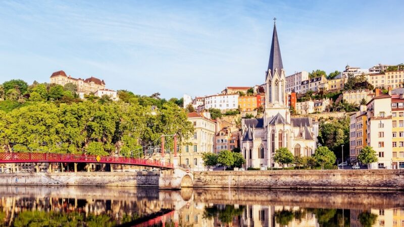 Lyon with France Saone river