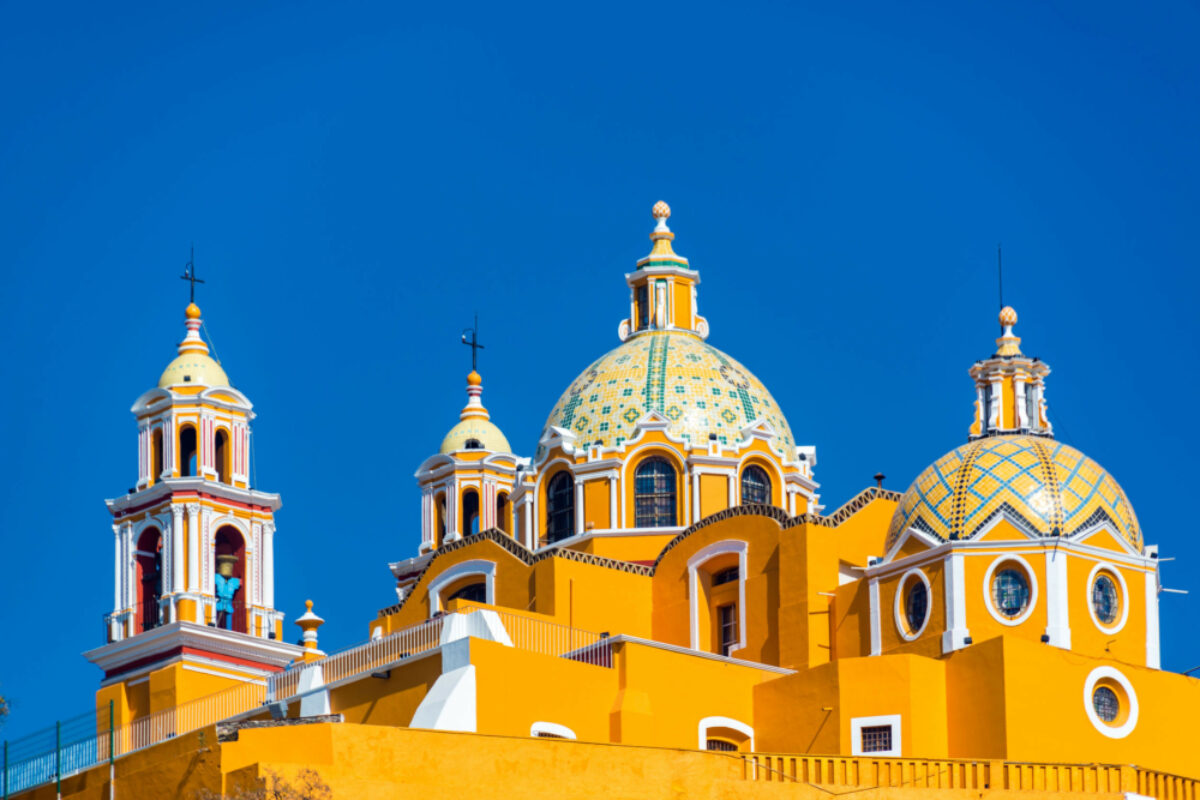 Mexico Cholula Beautiful church known as Our Lady of Remedies
