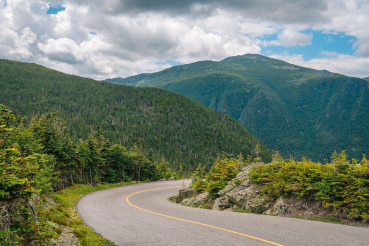Mount Washington Auto Road in the White Mountains of New Hampshire USA