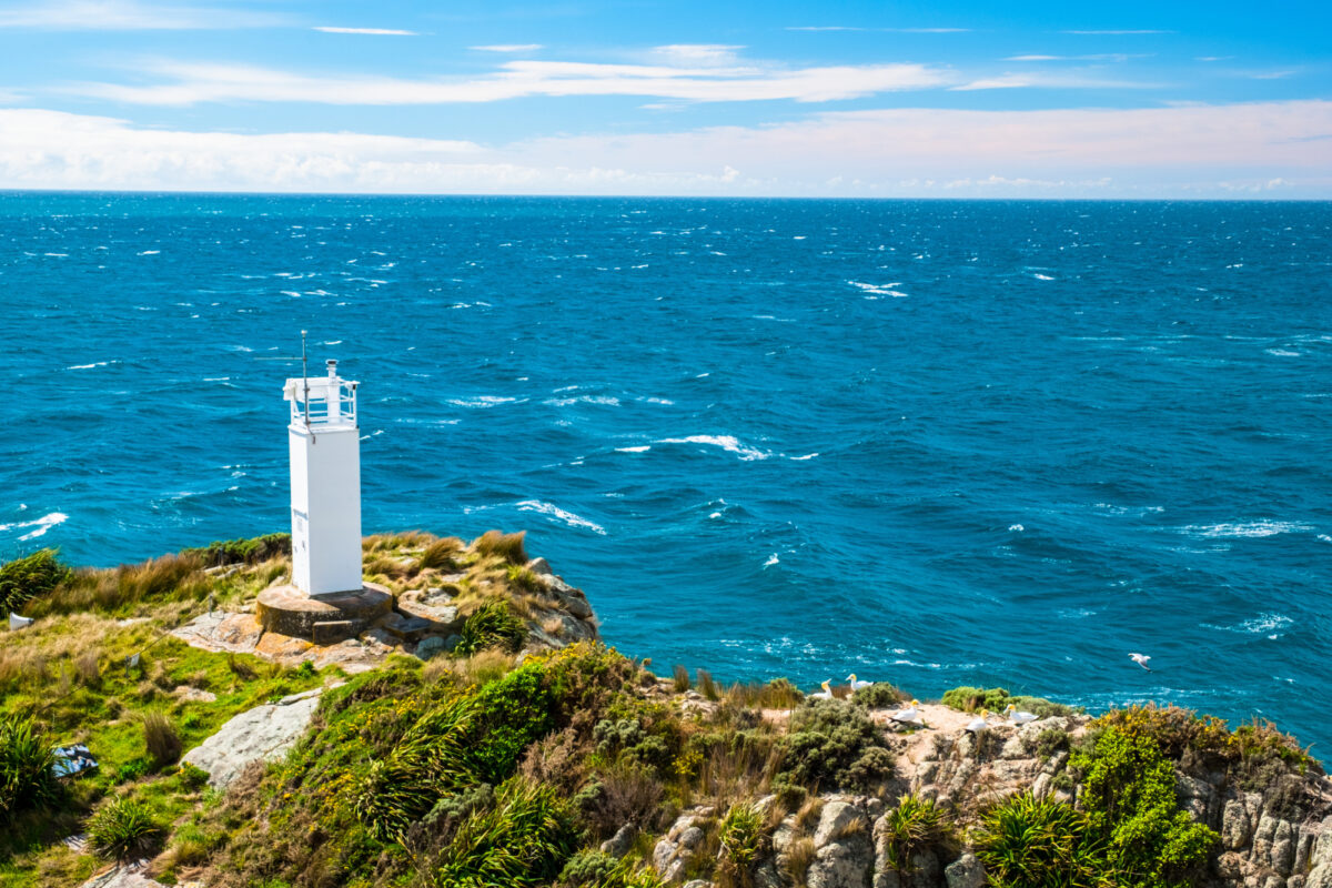 NZ lighthouse at Seperation point Abel Tasman National Park