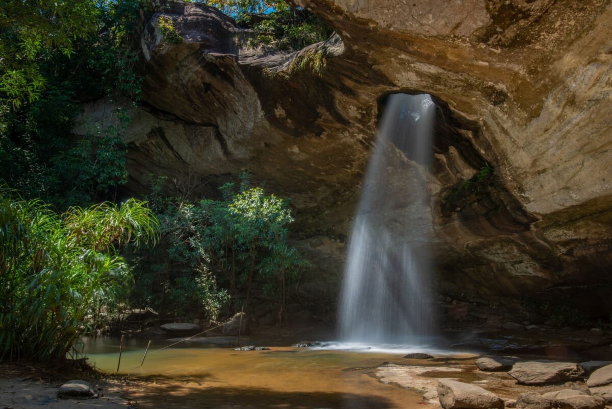 Sang Chan Waterfall Moonlight Waterfall at Pha Taem National Park Ubon Ratchathani province Thailand