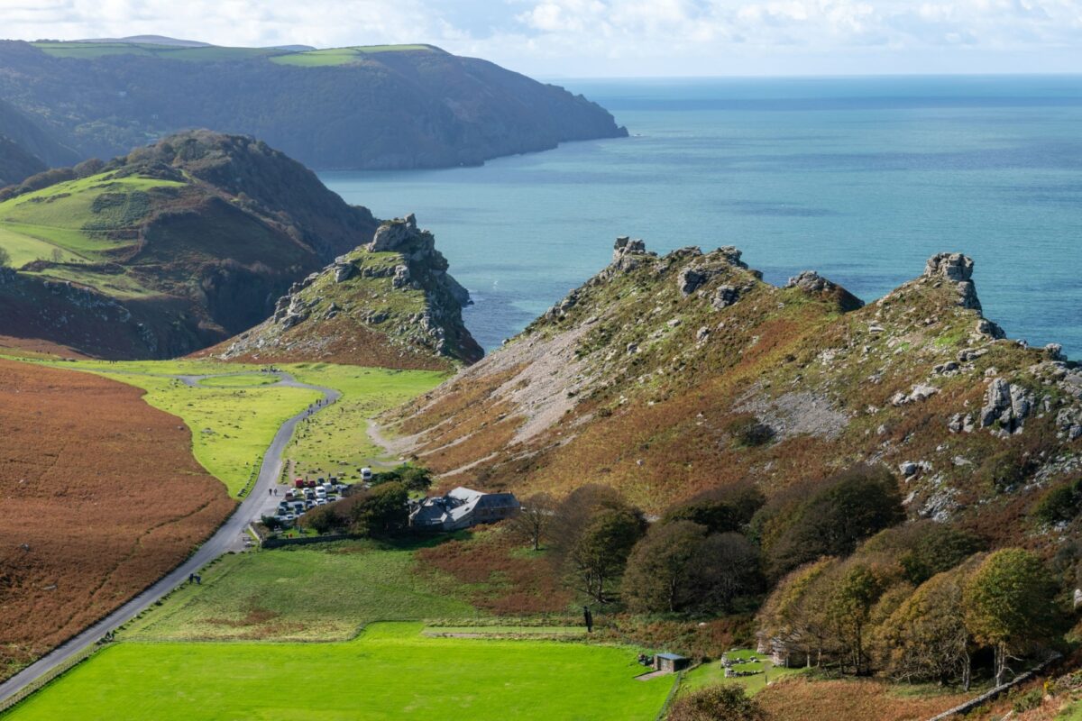 UK Hollerday Hill of the Valley Of The Rocks in Exmoor National Park