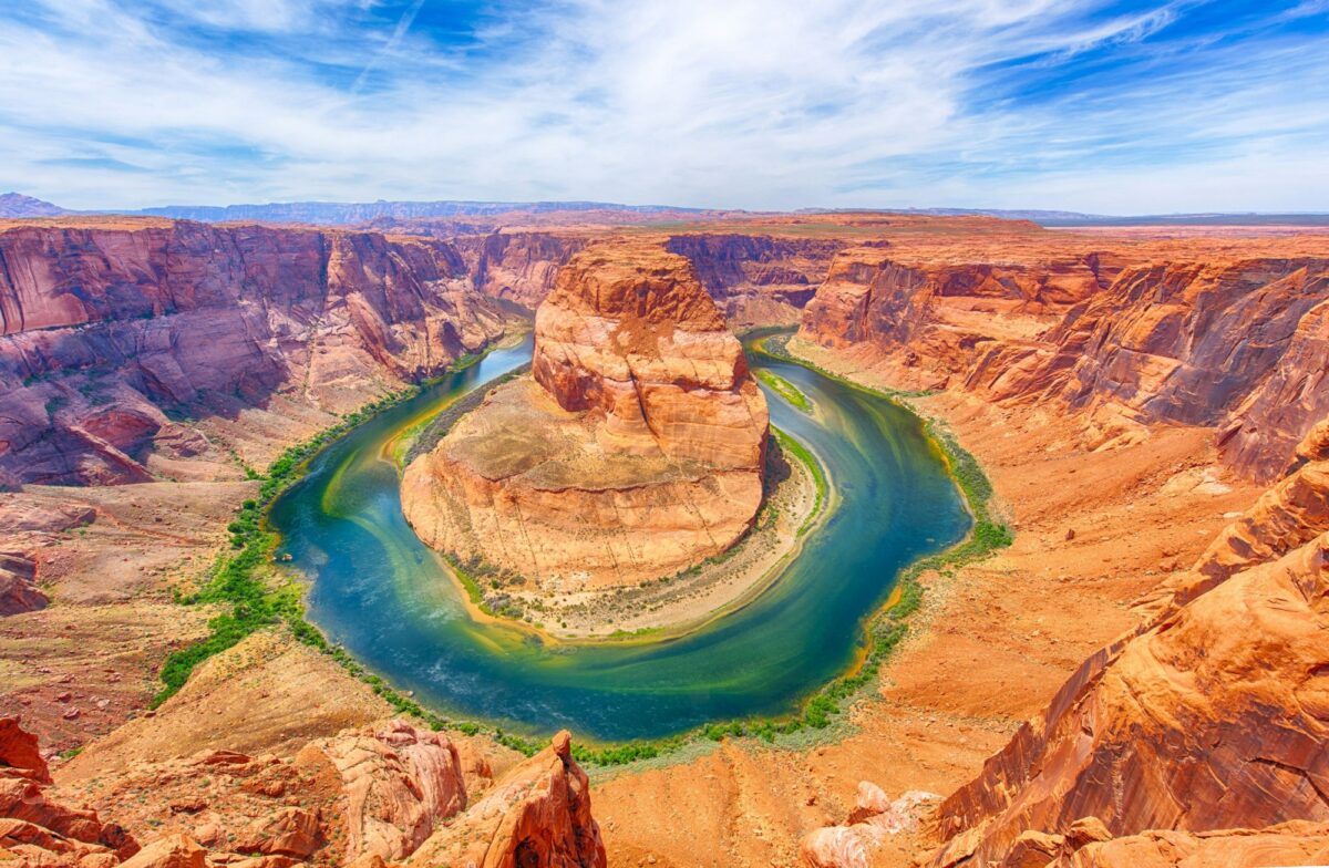 USA Grand Canyon Horseshoe Bend is a famous meander on river Colorado