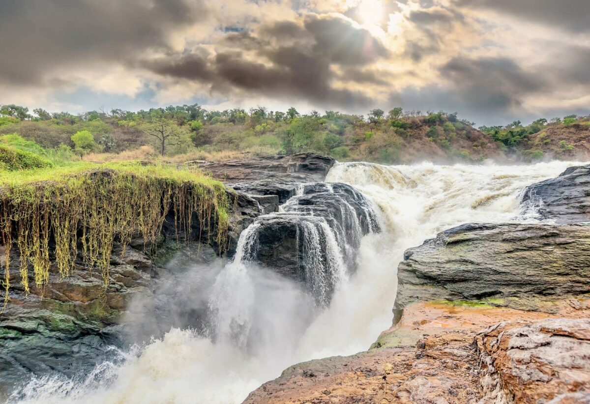 Uganda View of Murchison Falls on the Victoria Nile river National Park