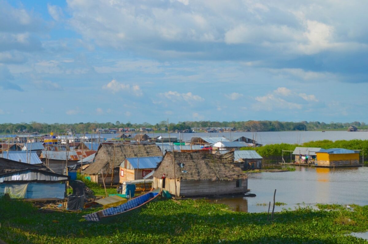 Floating houses in Iquitos Peru
