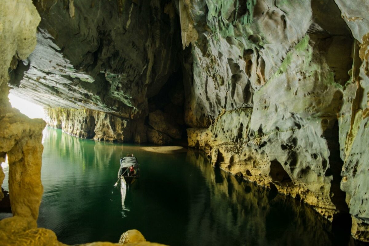 Mouth of Phong Nha cave Vietnam