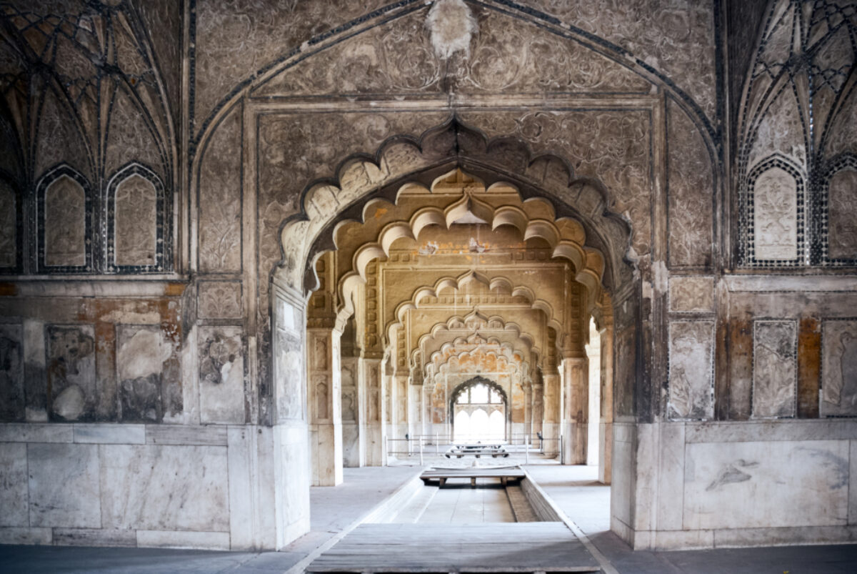 Delhi Interior arches of the Red Fort