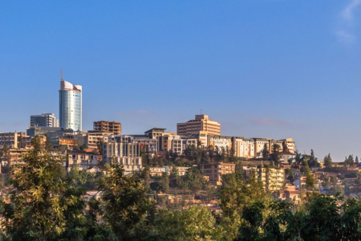 Rwanda Kigali Rwandan capital downtown ladscape