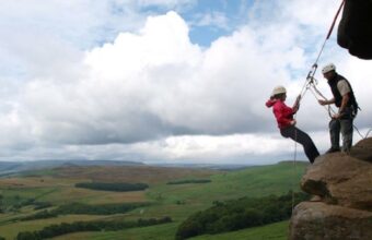 Group Abseiling in the Peak District